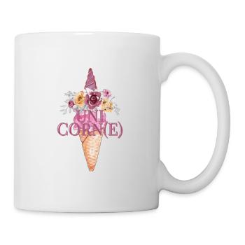Cornet de crème glacée licorne unique - Mug blanc - blanc - Droite