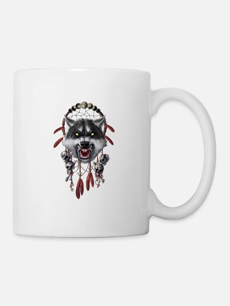 Capteur de rêves de loup-garou - Mug blanc - blanc