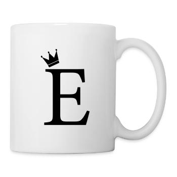 E Monogramm-Krone - Tasse - Weiß - Rechts
