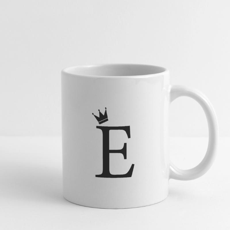 E Monogramm-Krone Tasse