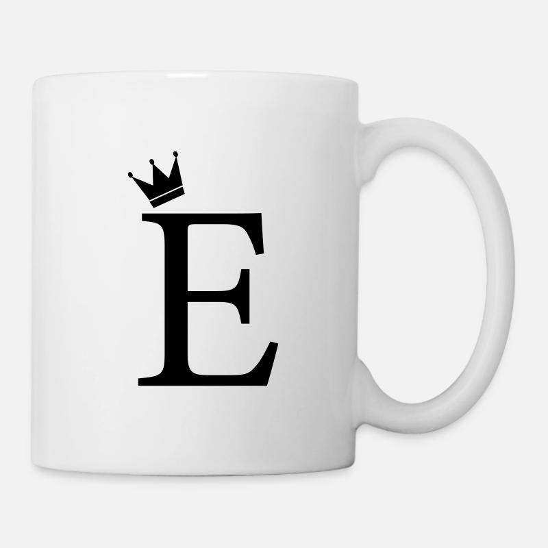 E Monogram Crown - Mug - white