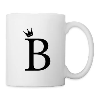 B-Monogramm-Krone - Tasse - Weiß - Rechts