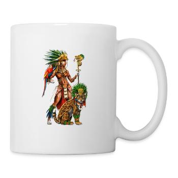 Aztèque Jaguar Guerrier Femme - Mug blanc - blanc - Droite