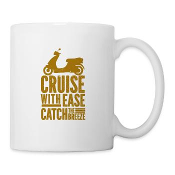 Mofa Roller Chopper Moped City Lifestyle - Tasse - Weiß - Rechts