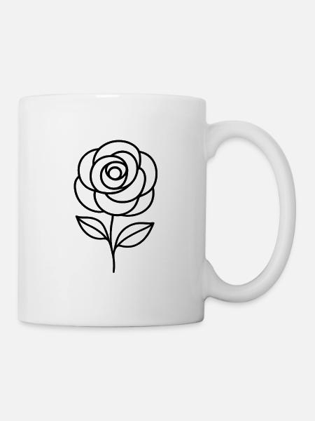 Elegant rose for mom – timeless & loving - Mug - white