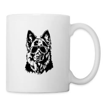 Berger allemand Cool Dogs Portrait Wilsigns - Mug blanc - blanc - Droite