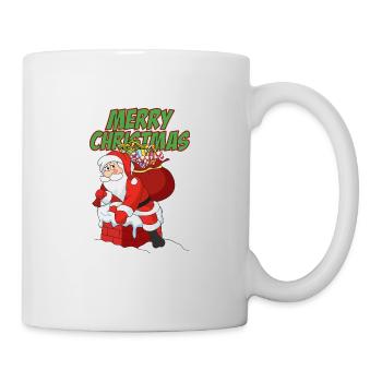 Lustiger Weihnachtsmann Santa Claus Weihnachten - Tasse - Weiß - Rechts