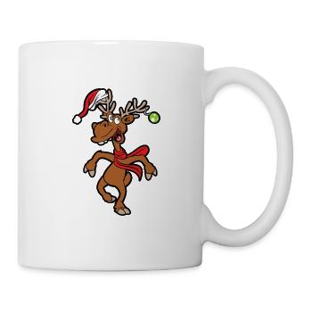 Funny reindeer - Mug - white - Right