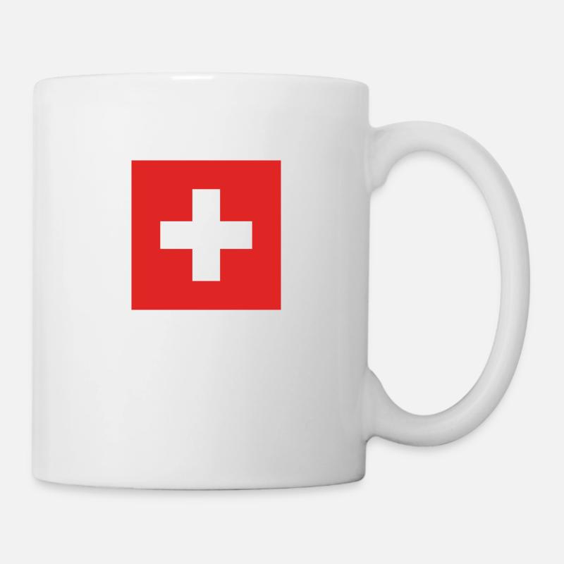 Swiss flag, Swiss flag - Mug - white