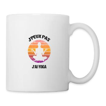 J'peux pas j'ai yoga - Mug blanc - blanc - Droite