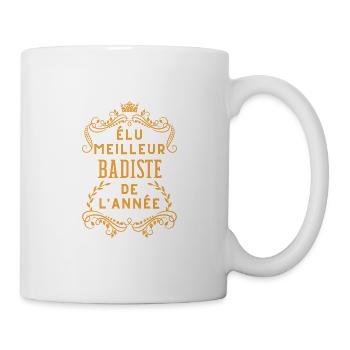 Elu meilleur badiste de l'année - Mug blanc - blanc - Droite