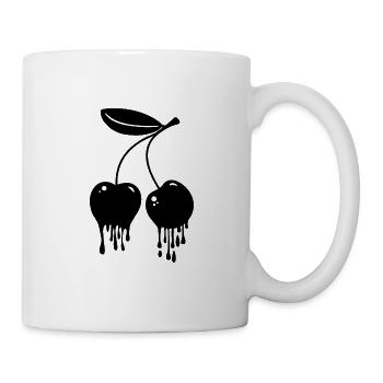 Kirschen Kawaii Soft Gothic Geschenk - Tasse - Weiß - Rechts