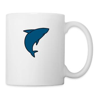 Cool shark illustration for all designs minimal - Mug - white - Right