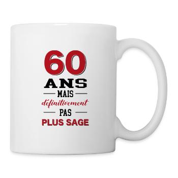 Anniversaire 60 ans humour - Mug blanc - blanc - Droite