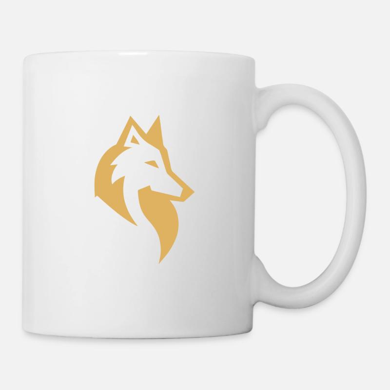 Wolf silhouette recolor - Mug - white