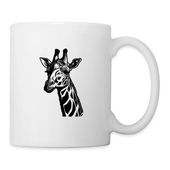Girafe mignonne avec un look mignon - Mug blanc - blanc - Droite