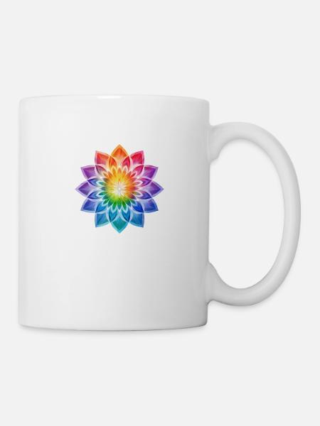 Regenbogenblume - LGBTQ - Tasse - Weiß