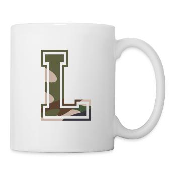 L, Monogram, Camouflage Green-Brown - Mug - white - Right