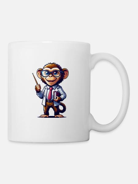 Cute Monkey Teacher - Tasse - Weiß