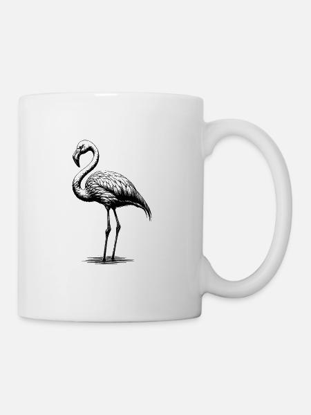 Knuffiger Flamingo - Tasse - Weiß
