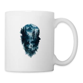 Natur Silhouette Wald Frau - Tasse - Weiß - Rechts