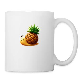 Escargot mignon avec maison d’ananas - Mug blanc - blanc - Droite