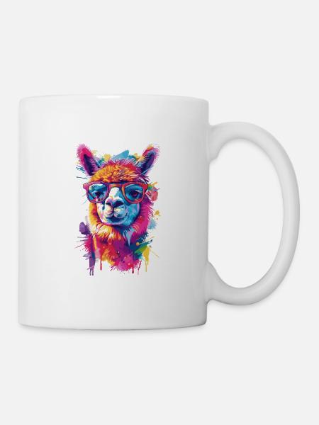 Alpaka Lama für Alpakaliebhaber - Tasse - Weiß