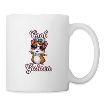 Coole Meerschweinchen mit Herz-Sonnenbrille - Tasse - Weiß - Rechts