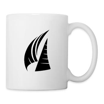 Two elegant sails for cool skippers and captains - Mug - white - Right
