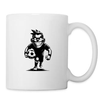 Lustiger Schiedsrichter mit Ball - Tasse - Weiß - Rechts