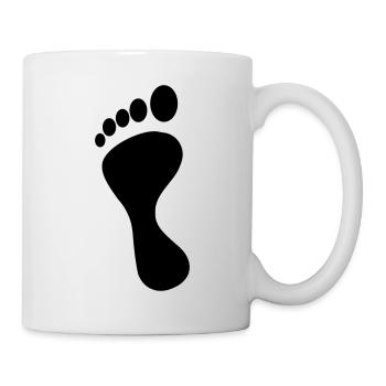linker fuß - Tasse - Weiß - Rechts