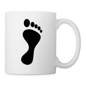 empreinte de pied - Mug blanc - blanc - Droite