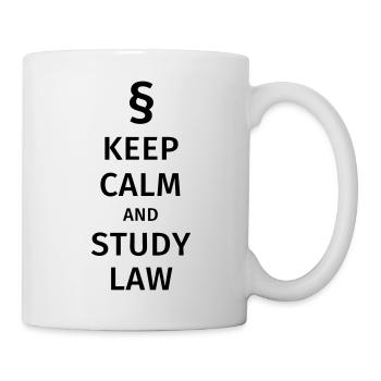 keep calm and study law - Tasse - Weiß - Rechts