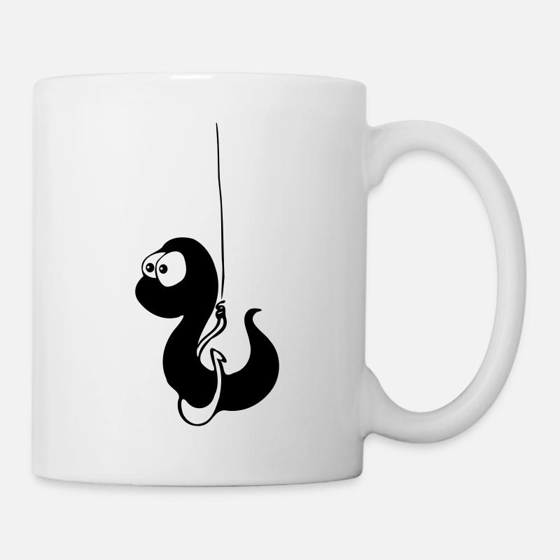 Asticot sur son hameçon - Mug blanc - blanc