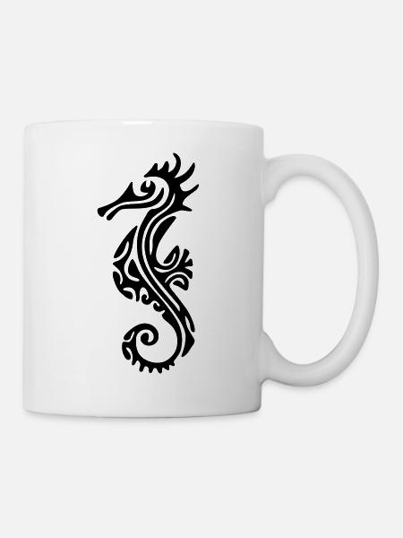 TAHITIAN SEA HORSE (tribal collection) - Mug - white
