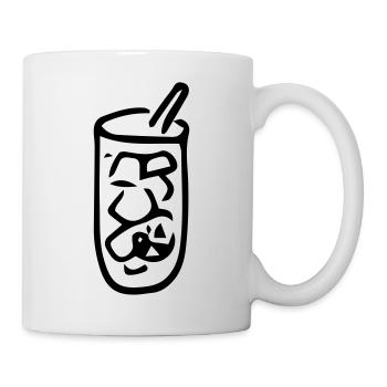 Eistee,Zitrone,Eiswürfel,Alkohol,Tee,Soda,Eis - Tasse - Weiß - Rechts