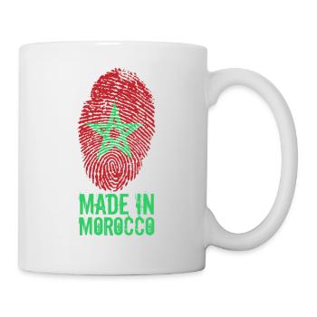 Made in Morocco / Gemacht in Marokko المغرب - Tasse - Weiß - Rechts