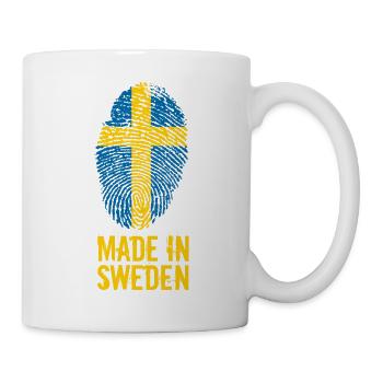 Made In Sweden / Schweden / Sverige - Tasse - Weiß - Rechts