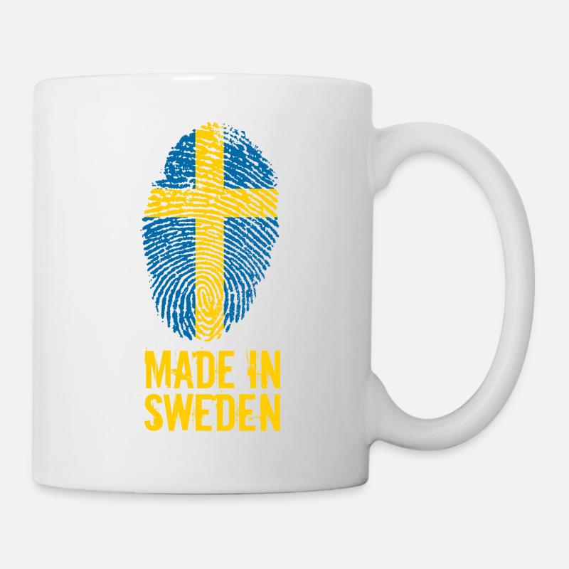 Made In Sweden / Suède / Sverige - Mug blanc - blanc