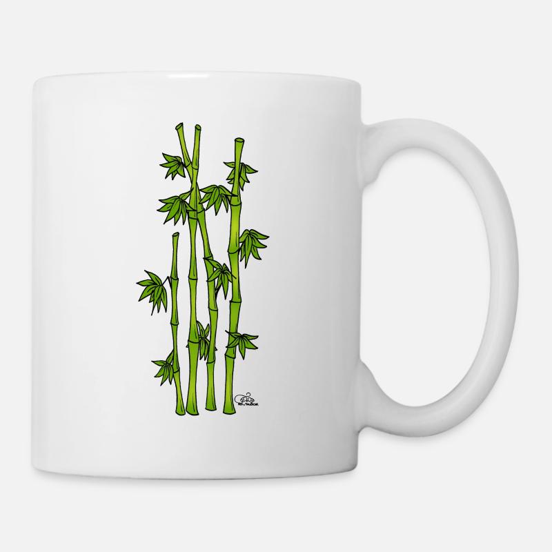 einfach Bambus - Tasse - Weiß