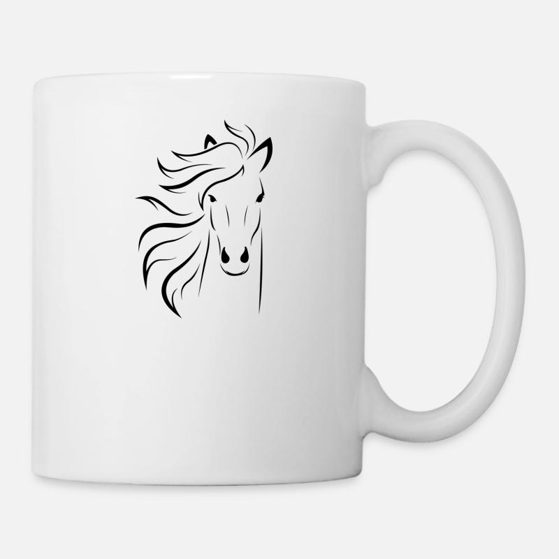 cheval - Mug blanc - blanc