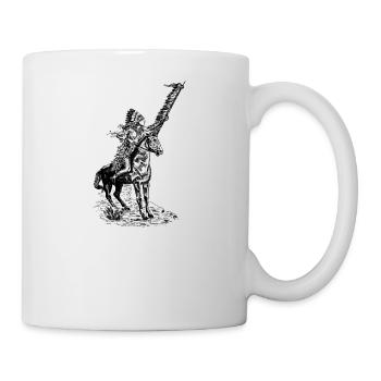 indian indian american tent tent teepee tomahawk - Mug - white - Right