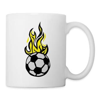 soccer flame fire flame - Mug - white - Right
