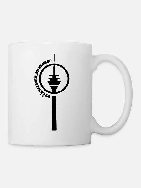 düsseldorf fernsehturm kreis - Tasse - Weiß