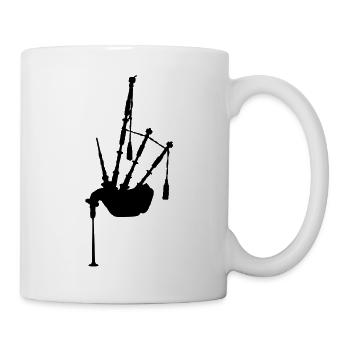 music bagpipe scotland scottish - Tasse - Weiß - Rechts