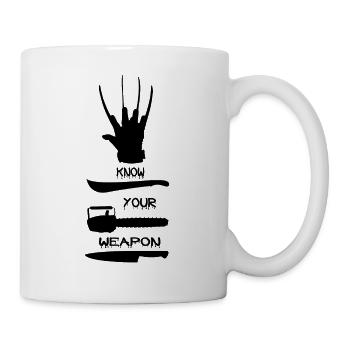 Arme d'horreur - Mug blanc - blanc - Droite