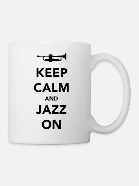 Keep Calm and Jazz On - Trumpet - Mug - white