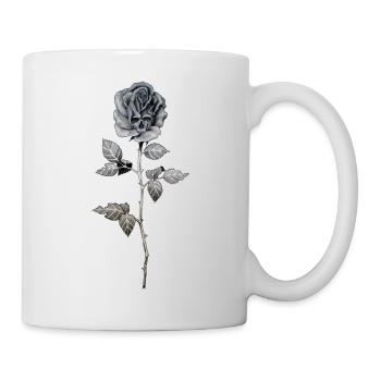 rose of death pencil drawing - Tasse - Weiß - Rechts