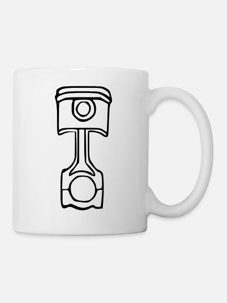 Idée de cadeau de cadeau de tige de piston - Mug blanc - blanc