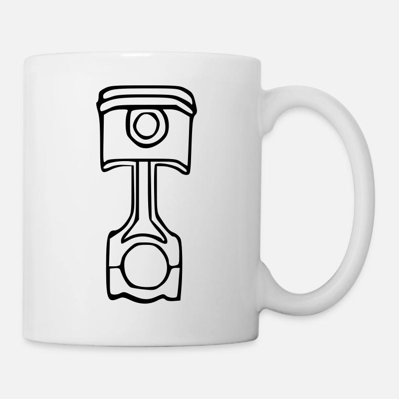 Kolben Pleuel Geschenk Geschenkidee - Tasse - Weiß